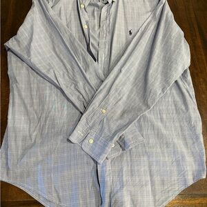 Ralph Lauren Light Blue Plaid Button Down Shirt